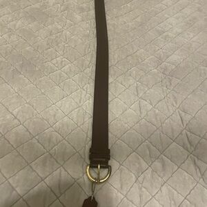 Coach Brown Belt with Gold Buckle